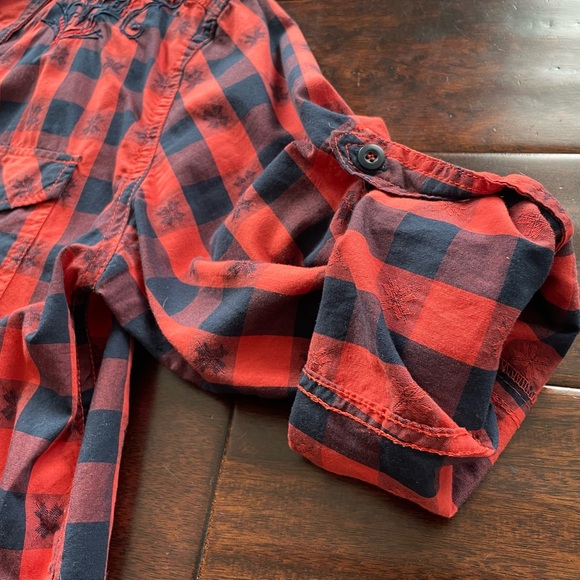 Vintage Red Brand Western Style Pearl Button Up Long Sleeved Shirt Medium - Picture 3 of 13